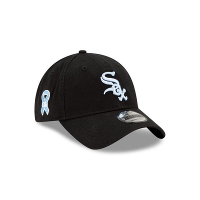 Black Chicago White Sox Hat - New Era MLB Father's Day 9TWENTY Adjustable Caps USA4610239